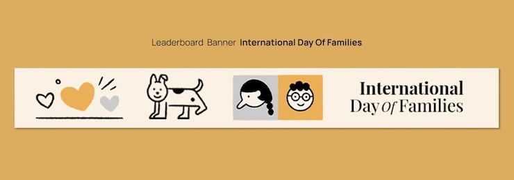 PSD grátis desenho de modelo do dia internacional das famílias
