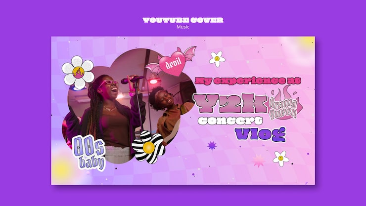 PSD grátis design de modelo de música gradiente