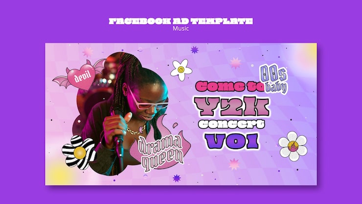 PSD grátis design de modelo de música gradiente
