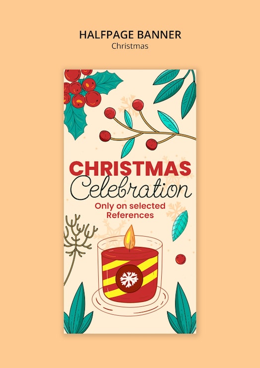 PSD grátis design de modelo de natal