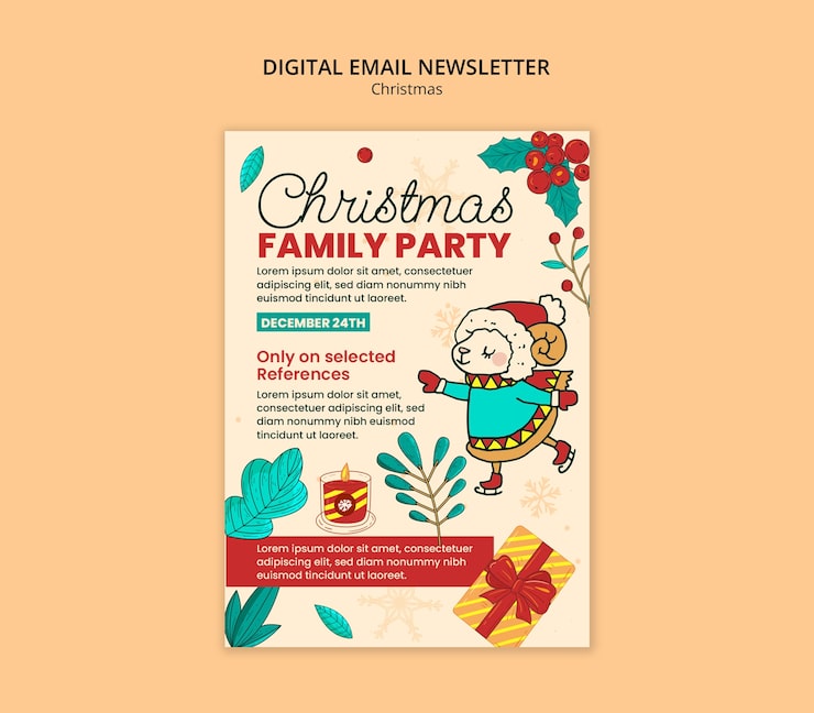 PSD grátis design de modelo de natal