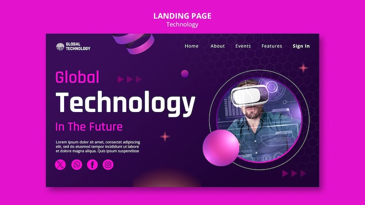 PSD grátis design de modelo de tecnologia