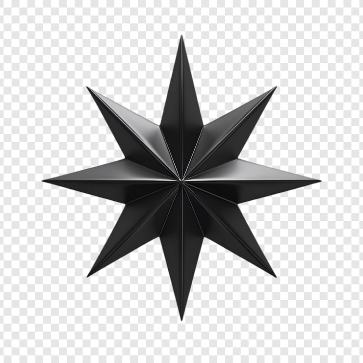 PSD grátis elegante estrela negra de dez pontos uma renderização 3d