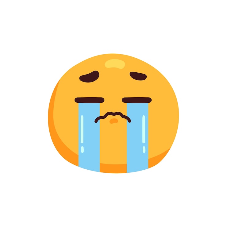 PSD grátis emoji de rosto triste isolado