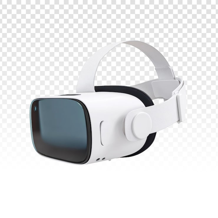 PSD grátis headset de realidade virtual branco para experiências imersivas