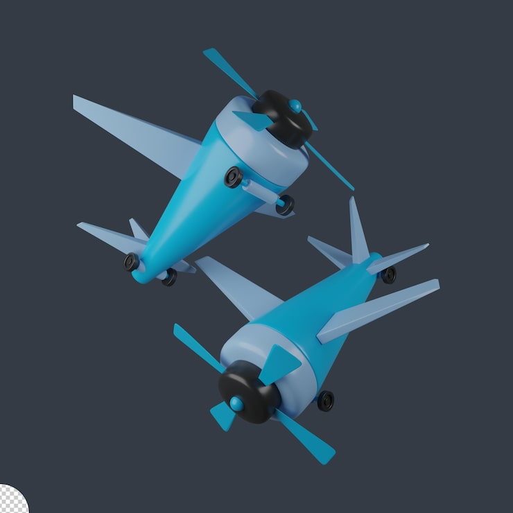 PSD grátis ícone de avião 3d isolado