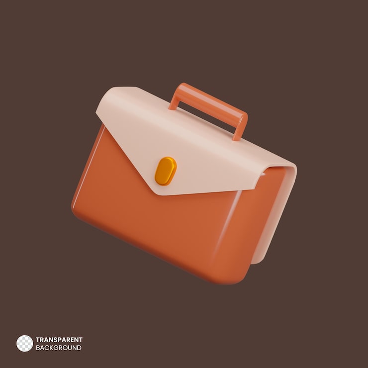 PSD grátis ícone de saco de escritório de renderização 3d isolado