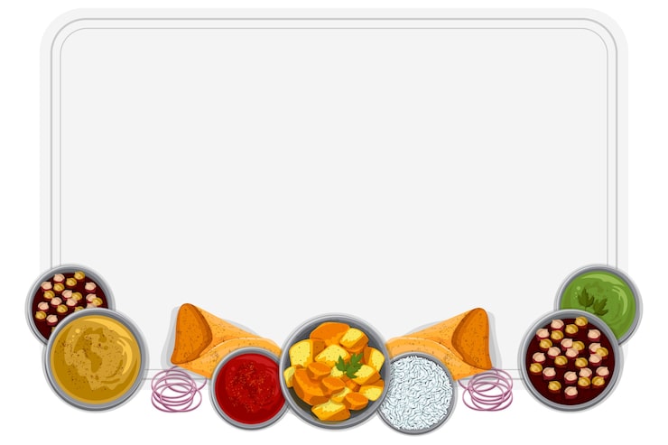 PSD grátis ilustração de comida indiana isolada