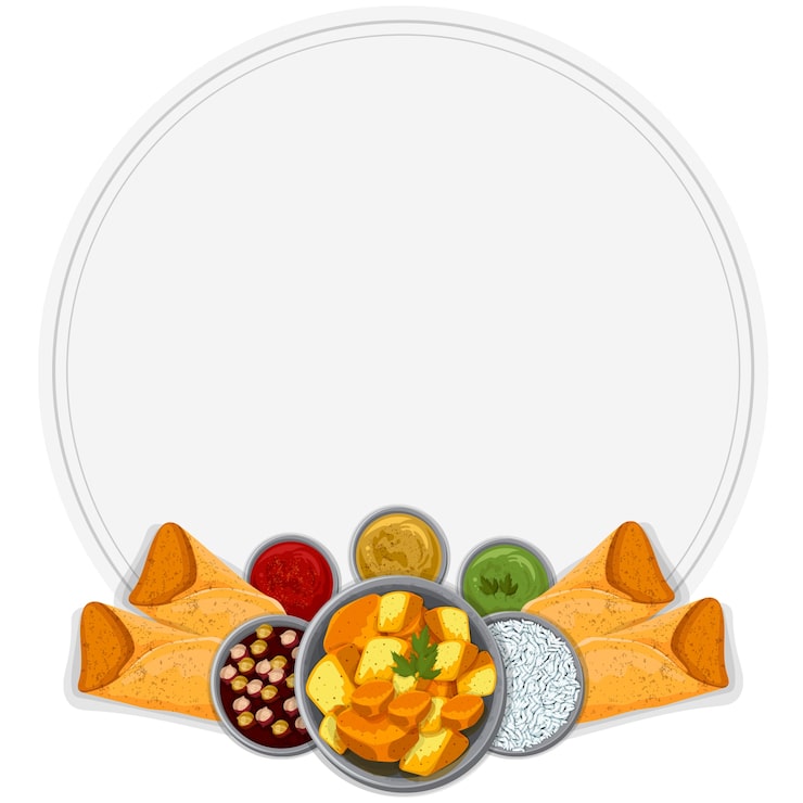 PSD grátis ilustração de comida indiana isolada