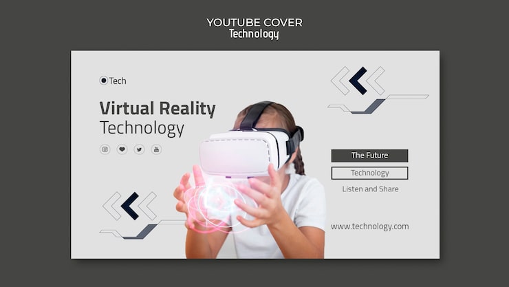 PSD grátis inovação em tecnologia geométrica capa do youtube