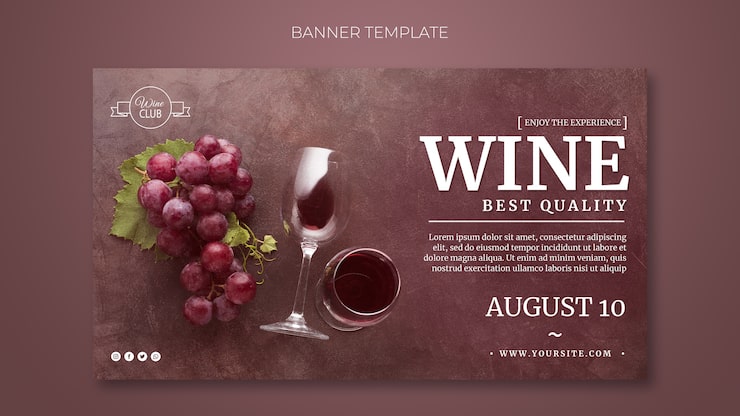 PSD grátis melhor modelo de banner de vinho de qualidade