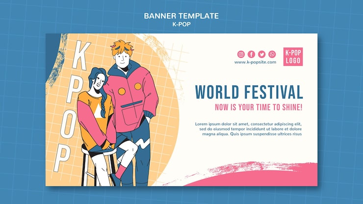 PSD grátis modelo de banner do festival mundial