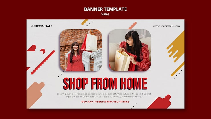 PSD grátis modelo de banner para comprar em casa