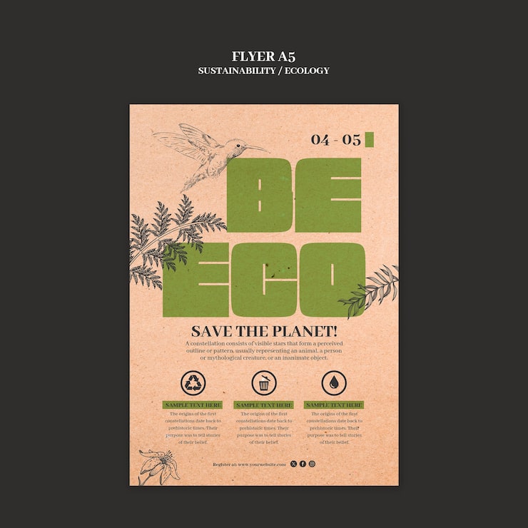 PSD grátis modelo de conceito ecológico