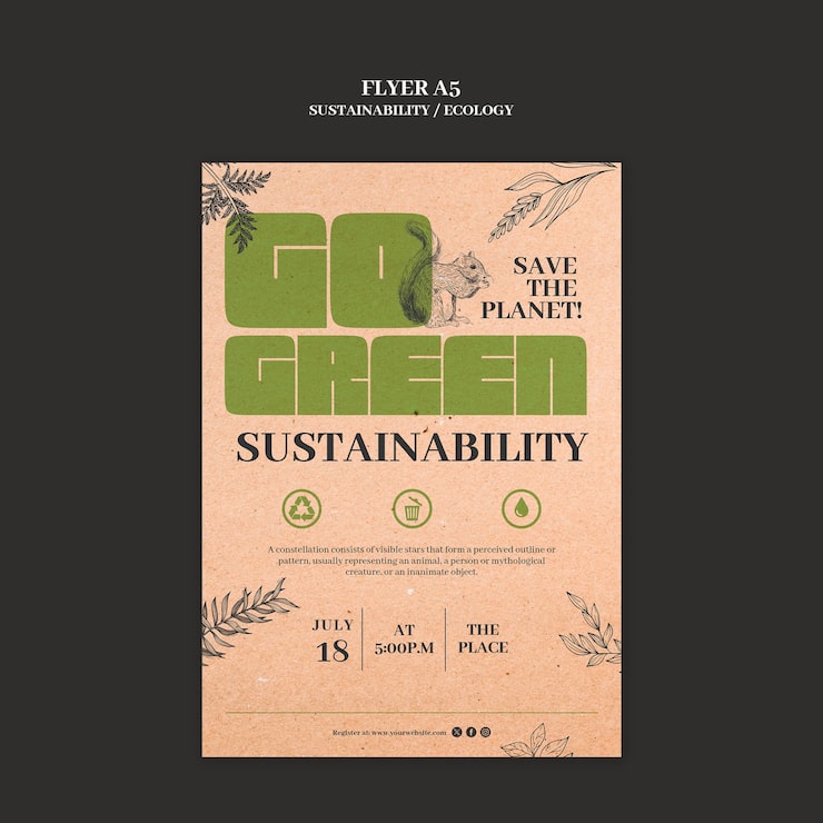 PSD grátis modelo de conceito ecológico
