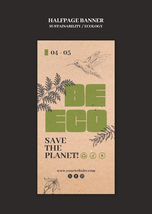 PSD grátis modelo de conceito ecológico