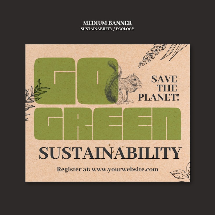 PSD grátis modelo de conceito ecológico