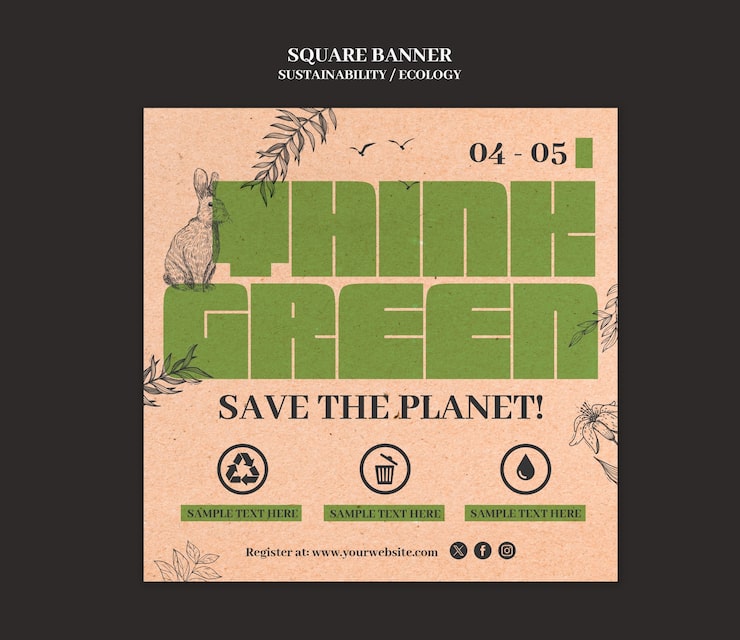 PSD grátis modelo de conceito ecológico