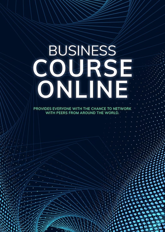 PSD grátis modelo de curso de negócios online conexão de rede psd