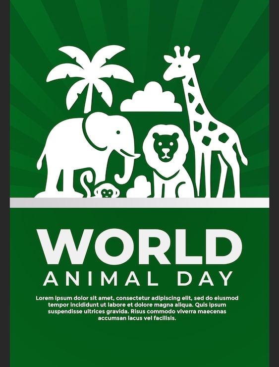 PSD grátis modelo de design para o dia mundial dos animais