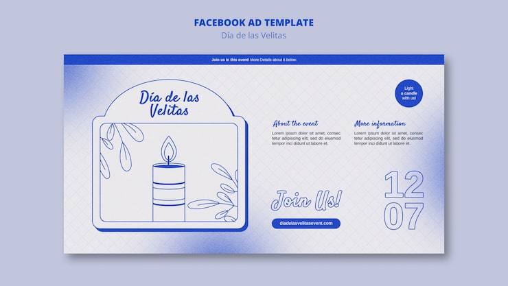 PSD grátis modelo de design plano dia de la velitas