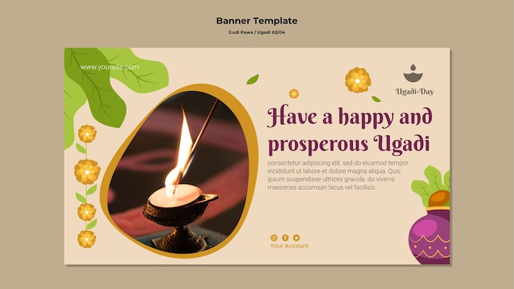 PSD grátis modelo de design plano ugadi