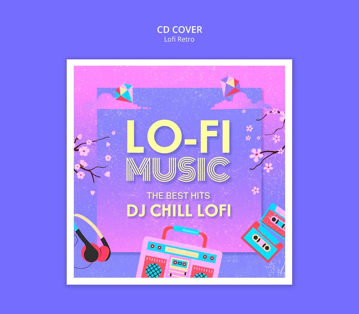 PSD grátis modelo de evento retrô lofi