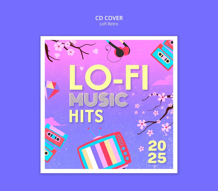PSD grátis modelo de evento retrô lofi
