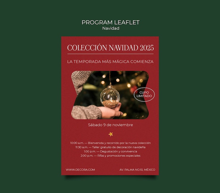 PSD grátis modelo de flyer para evento da coleção de natal 2025