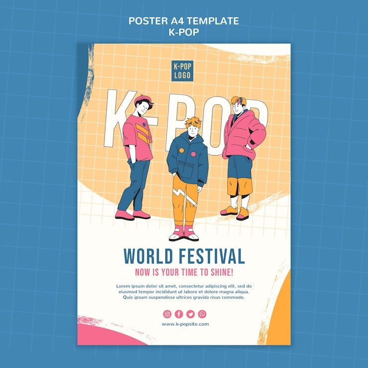 PSD grátis modelo de pôster do festival mundial