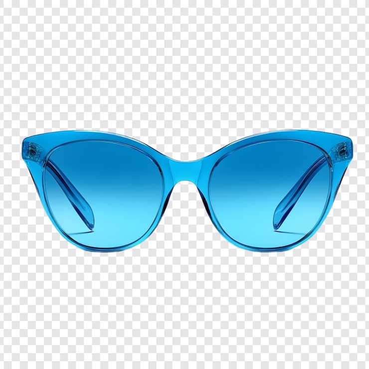 PSD grátis óculos de sol elegantes de olho de gato azul