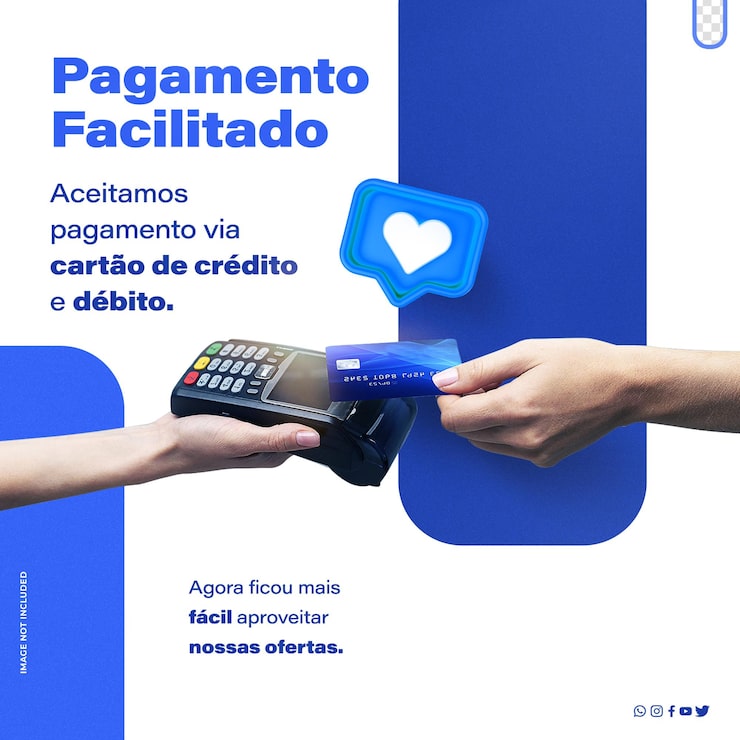 PSD grátis pagamento fácil de pagamento através de cartão de crédito e débito