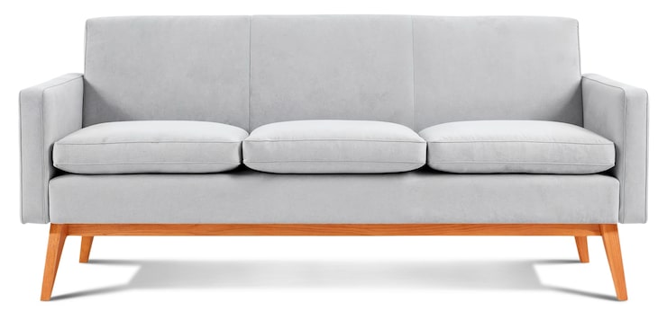 PSD grátis sofa cinzenta isolada