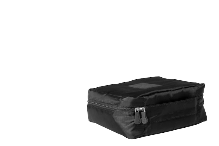 PSD grátis vista da ilustração da bolsa de higiene 3d