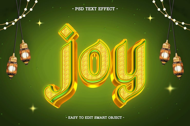 Miễn phí PSD hiệu ứng văn bản joy có thể chỉnh sửa