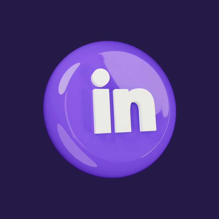 Miễn phí PSD kết xuất 3d logo linkedin