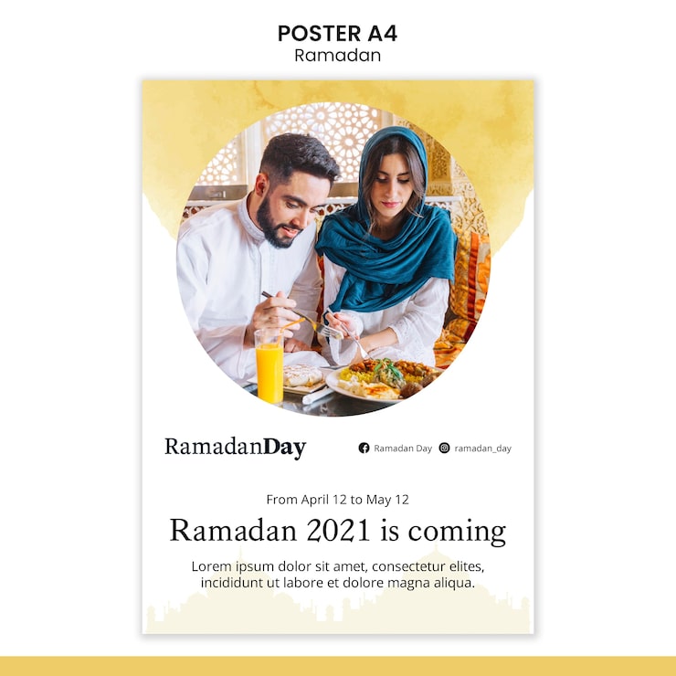Miễn phí PSD mẫu áp phích sự kiện ramadan có ảnh