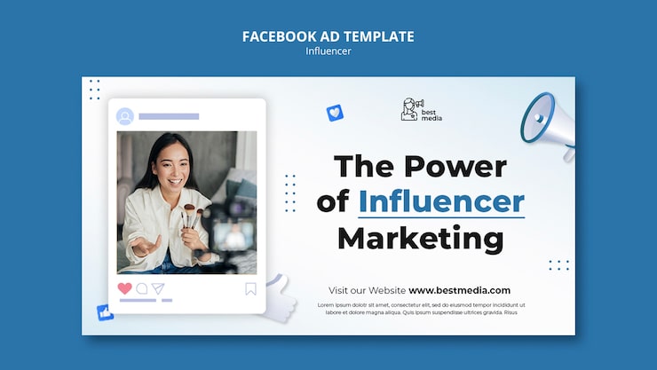 Miễn phí PSD mẫu facebook công việc của người ảnh hưởng