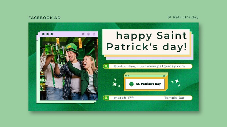 Miễn phí PSD mẫu facebook kỷ niệm ngày thánh patrick