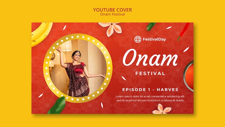 Miễn phí PSD mẫu ngày onam thiết kế phẳng