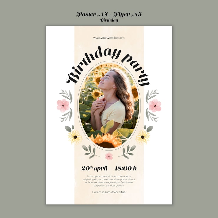 Miễn phí PSD mẫu poster mừng sinh nhật