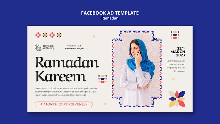 Miễn phí PSD mẫu template facebook chúc mừng lễ ramadan
