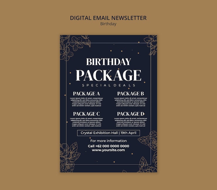 Miễn phí PSD mẫu template mừng sinh nhật