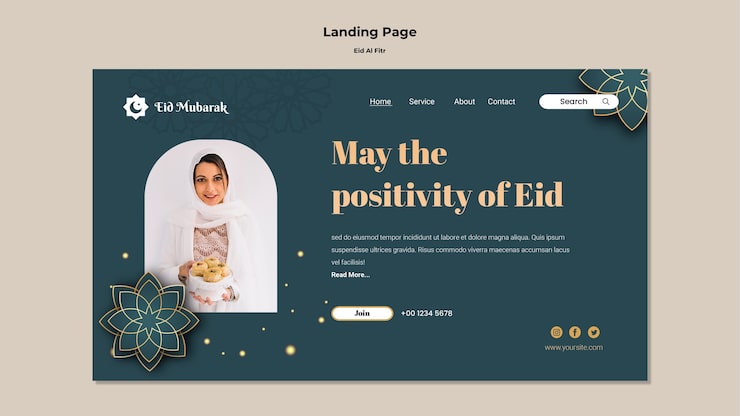 Miễn phí PSD mẫu thiết kế eid al-fitr chân thực