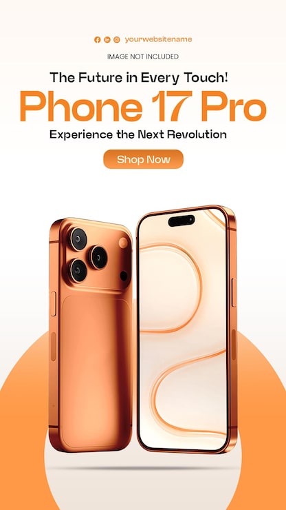 Miễn phí PSD mẫu thiết kế story trên mạng xã hội cho điện thoại thông minh mới 17 pro.