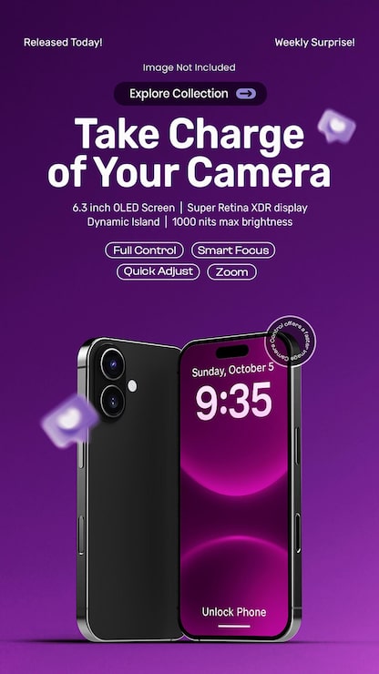 Miễn phí PSD mẫu thiết kế story trên mạng xã hội cho điện thoại thông minh mới 17 pro.