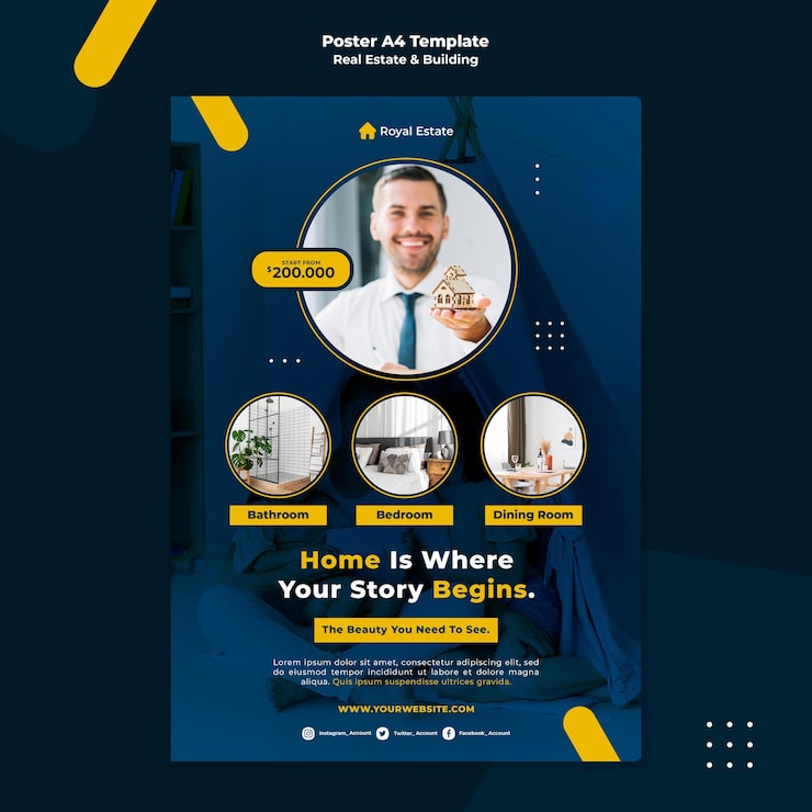 Miễn phí PSD poster mua bất động sản