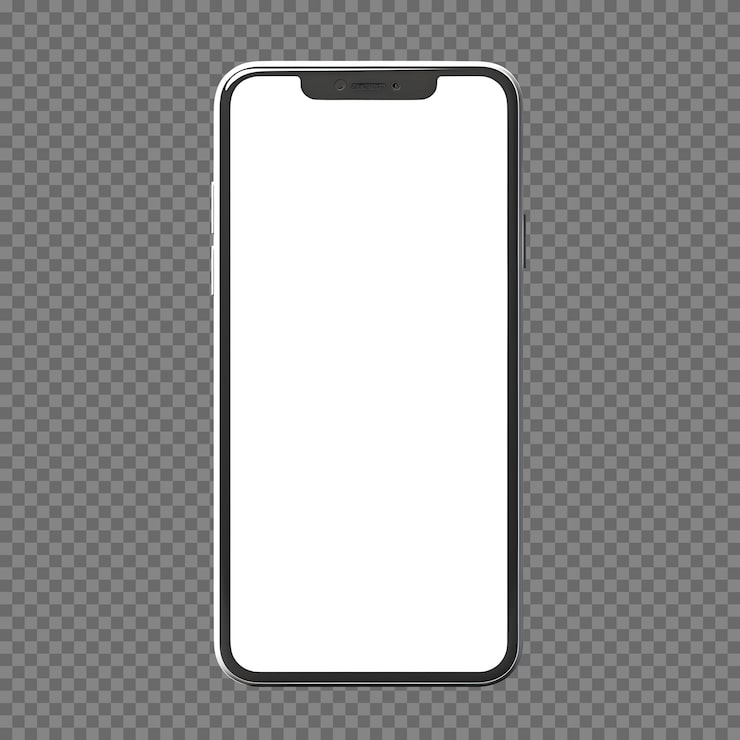 Miễn phí PSD psd cô lập điện thoại thông minh với mẫu mockup màn hình trống