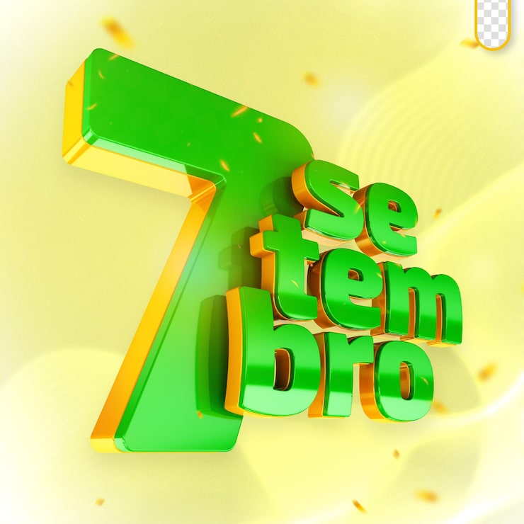 Miễn phí PSD tem 3d quảng cáo ngày 7 tháng 9 ngày độc lập của brazil