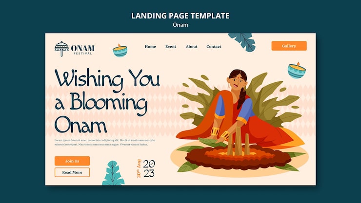 Miễn phí PSD thiết kế mẫu ngày onam